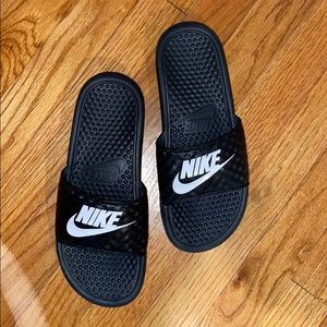 Black Nike Slides